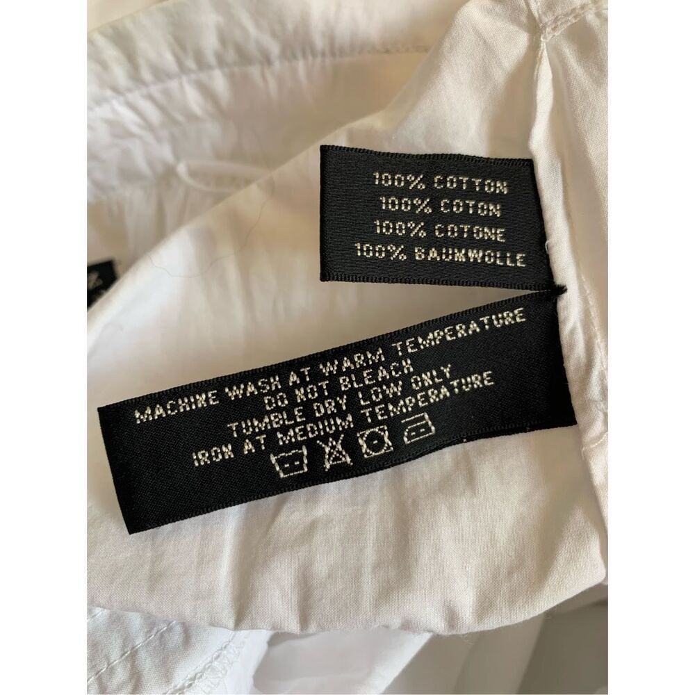 Ralph Lauren Black Label Cotton Tiered Midi Skirt White Size 8 - Picture 7 of 12